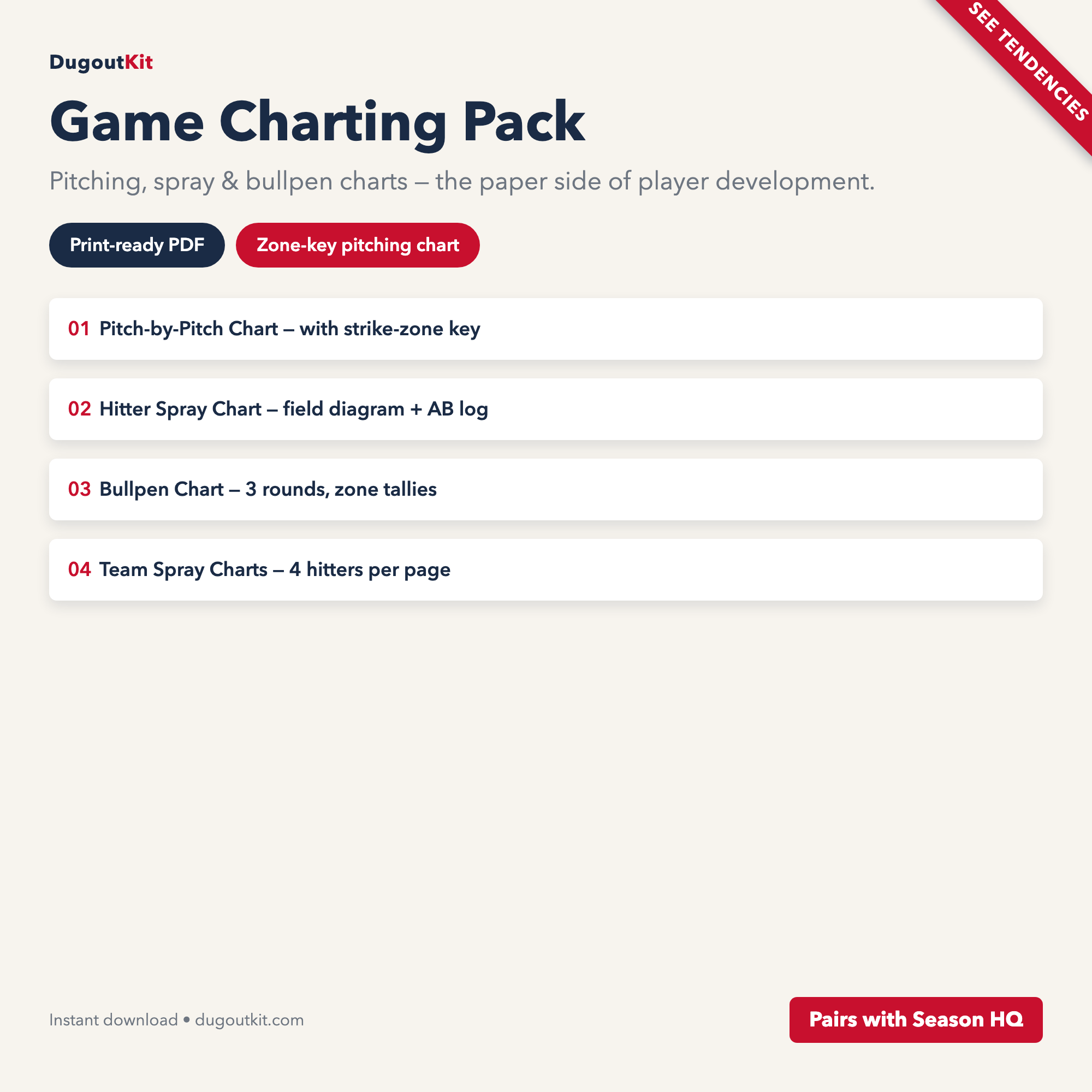 Game Charting Pack