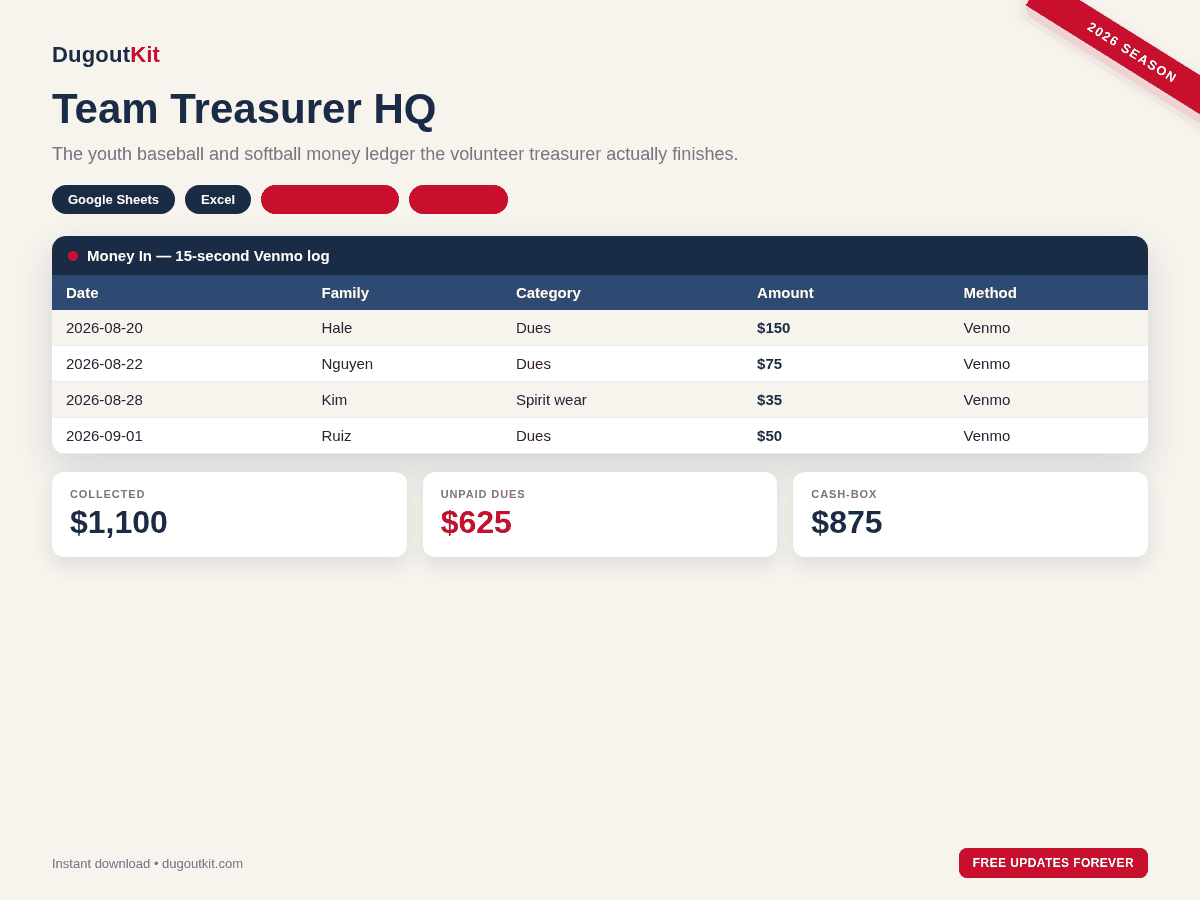 Team Treasurer HQ